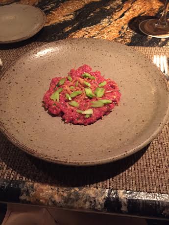 Husk signature dishes Aged Beef Tartare
Carolina Rice Griddle Cakes
Glazed Pork Bellies